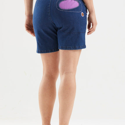 Pantaloncini Onda Denim Donna Blue