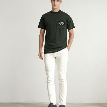 Pantaloni Carnaby Popeline Uomo Off White