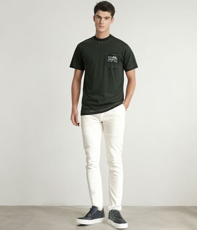 Pantaloni Carnaby Popeline Uomo Off White