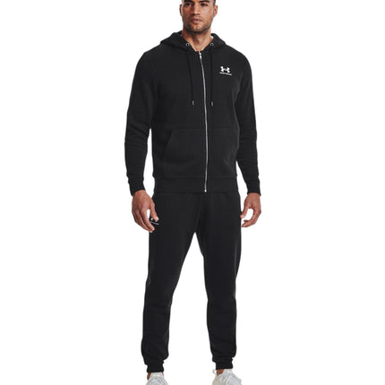 Pantaloni Jogger Essential Fleece Uomo Black/White