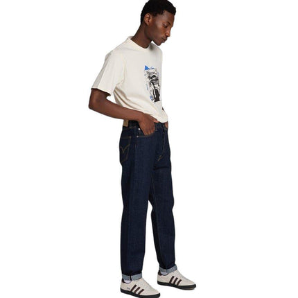 Pantaloni Loose Tapered Uomo Blue Rinsed