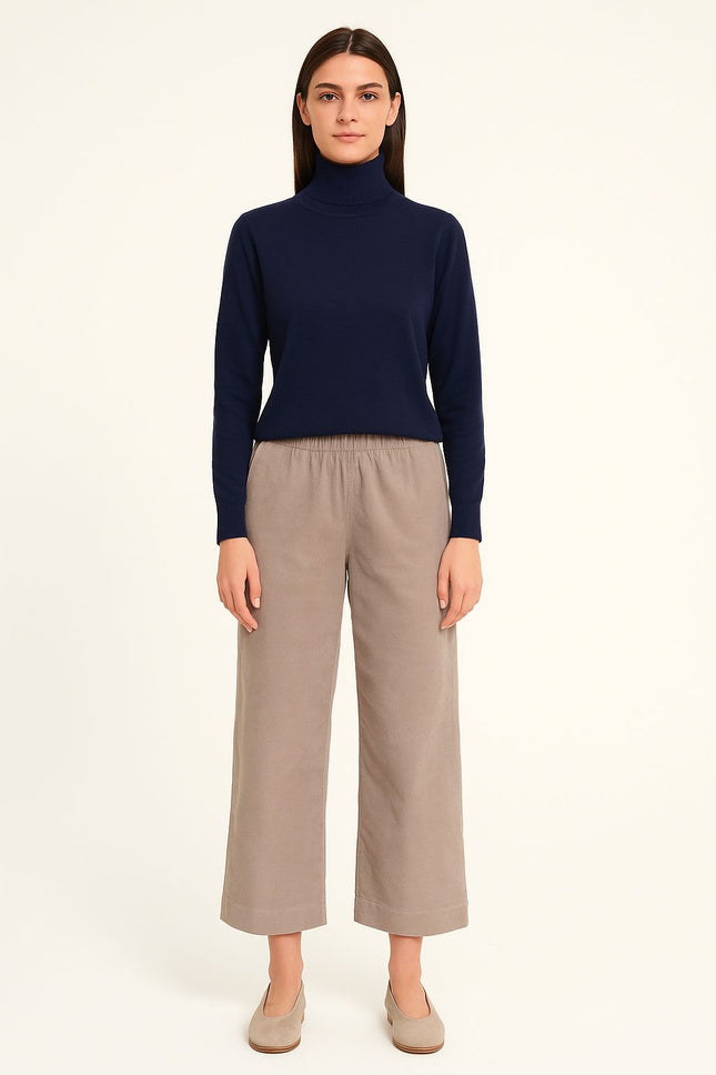 Pantaloni Needle Cord Donna Pearl Grey