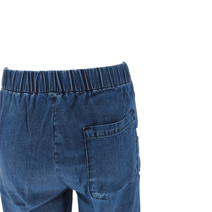 Pantaloni Pensil Cotton Linen Donna Medium Wash