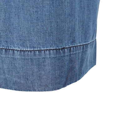 Pantaloni Pensil Cotton Linen Donna Medium Wash