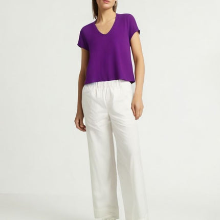 Pantaloni Pensil Supima Donna Ivory