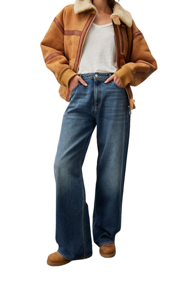 Pantaloni Super Wide Donna Denim