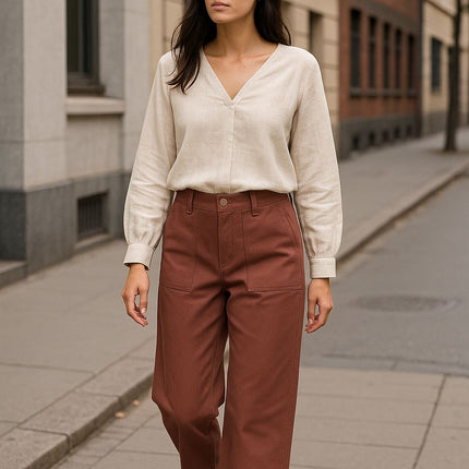Pantaloni Wesley Donna Rust