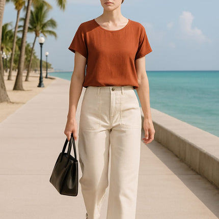 Pantaloni Wesley Donna Sand