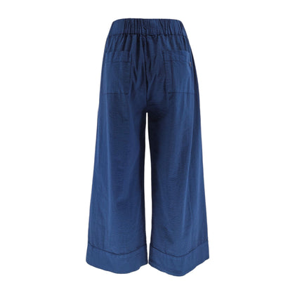 Pantaloni Wide Donna Navy