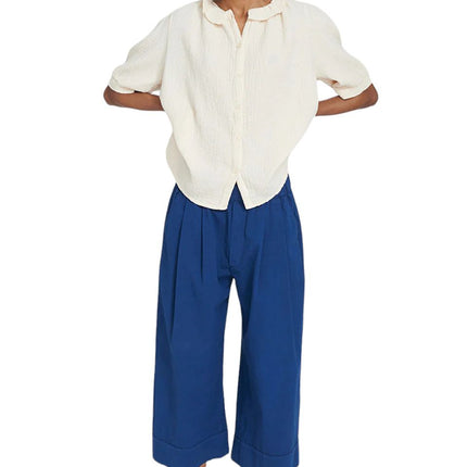 Pantaloni Wide Donna Navy