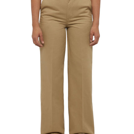 Pantaloni Wide Leg Work Donna Khaki