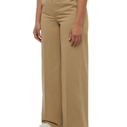 Pantaloni Wide Leg Work Donna Khaki