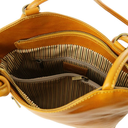 Patty - Italian leather convertible 2 - in - 1 backpack shoulder bag | TL141497