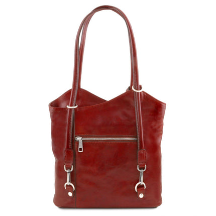 Patty - Italian leather convertible 2 - in - 1 backpack shoulder bag | TL141497