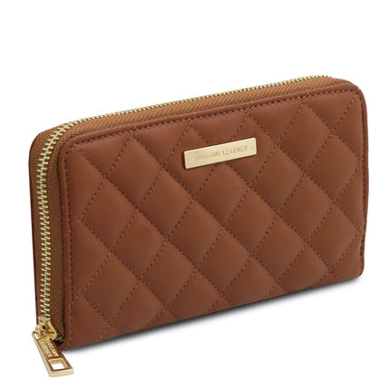 Penelope - Exclusive zip around quilted leather wallet | TL142316