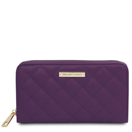 Penelope - Exclusive zip around quilted leather wallet | TL142316