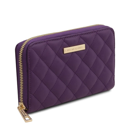 Penelope - Exclusive zip around quilted leather wallet | TL142316
