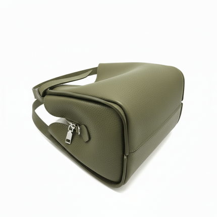 Pienza – Italian Leather Tote Handbag – Olive Green