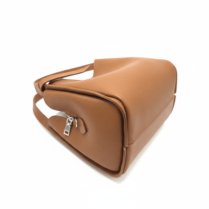 Pienza – Italian Leather Tote Handbag – Tan