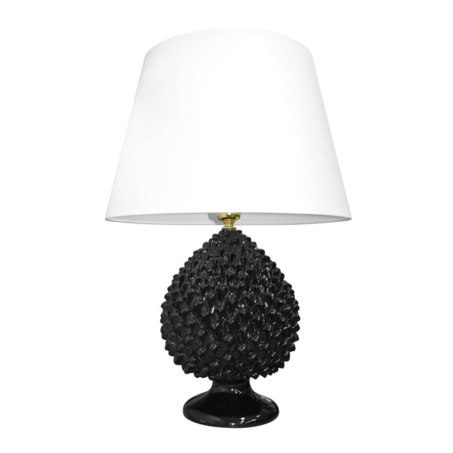 Pigna a Lume modellata a mano Black Line - Ceramiche di Caltagirone