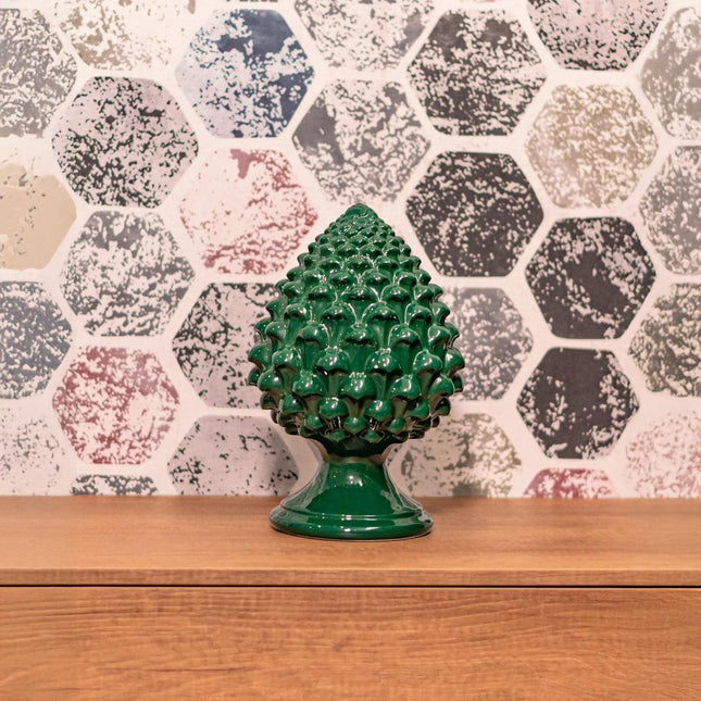 Pigna semilavorata altezza 15/35 Verde Antico