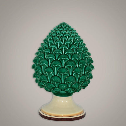 Pigna semilavorata altezza 15/35 Verde e Arancio