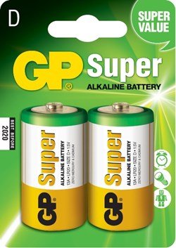 Pile Alkaline GP D Super (blister 2pz)
