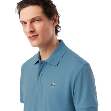 Polo Classic Fit Uomo Azzurro Blu