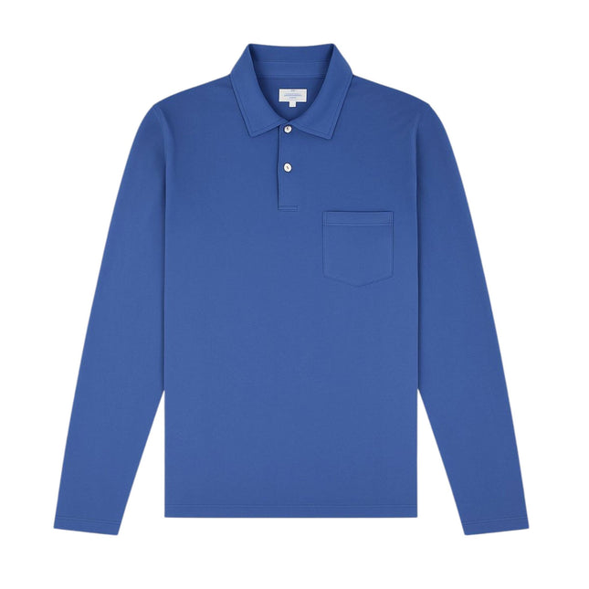 Polo Jersey Long Sleeves Uomo Blue Navy