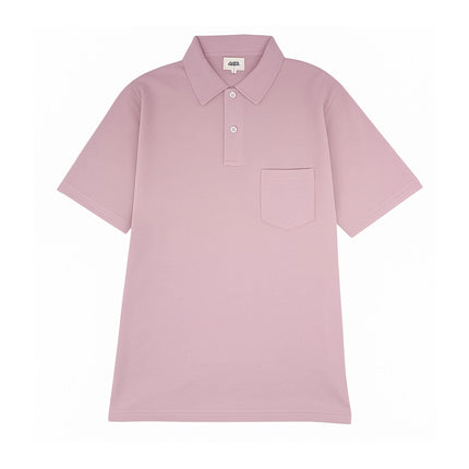 Polo Jersey Pocket Uomo Vintage Pink