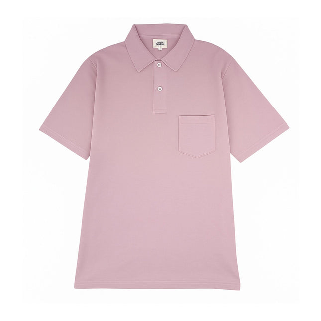 Polo Jersey Pocket Uomo Vintage Pink