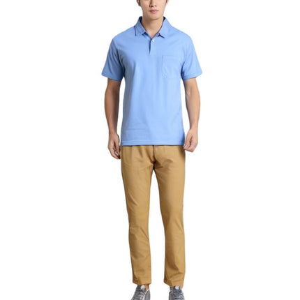 Polo Jersey Uomo Light Blue
