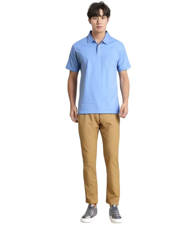 Polo Jersey Uomo Light Blue