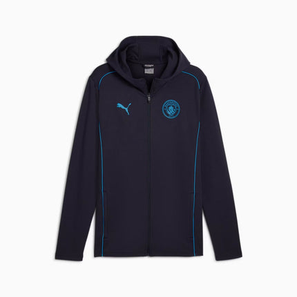 Puma Giacca Tuta Casual Hoodie MCFC Manchester City 2024/2025 Blu Navy