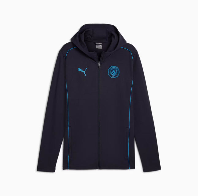 Puma Giacca Tuta Casual Hoodie MCFC Manchester City 2024/2025 Blu Navy
