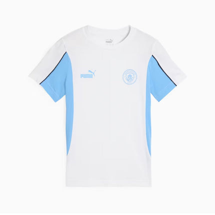 Puma Tee Maglietta MCFC FtblARCHIVE Manchester City Bianca Azzurra 2024/2025