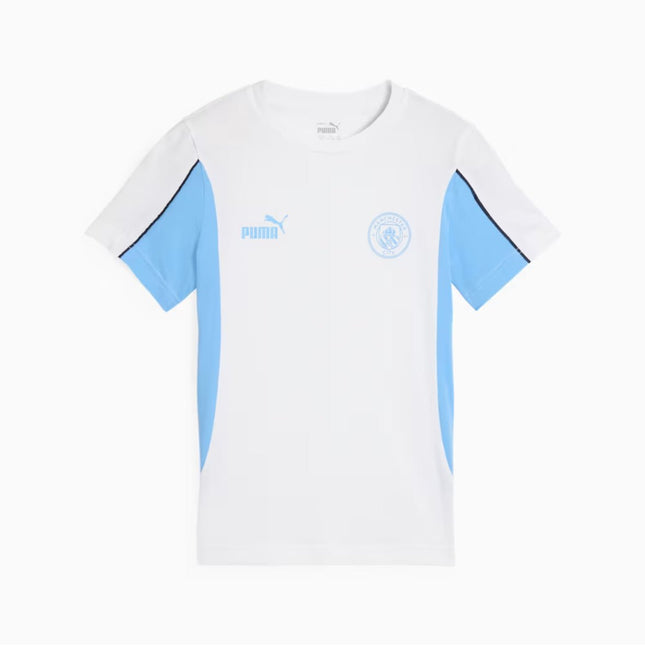 Puma Tee Maglietta MCFC FtblARCHIVE Manchester City Bianca Azzurra 2024/2025