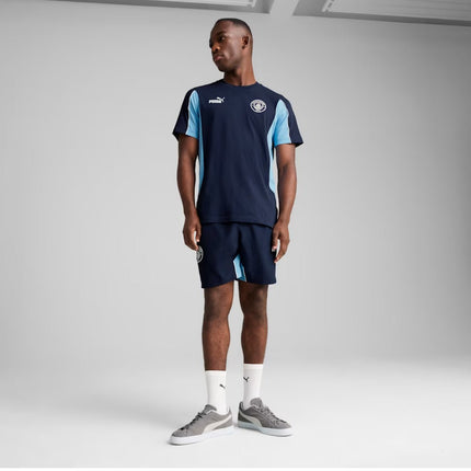 Puma Tee Maglietta MCFC FtblARCHIVE Manchester City Blu Bianca e Azzurra 2024/2025