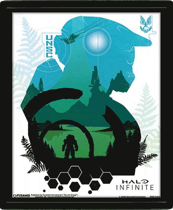 PYRAMID HALO INFINITE (LAKESIDE) - POSTER 3D LENTICULAR INCORNICIATO