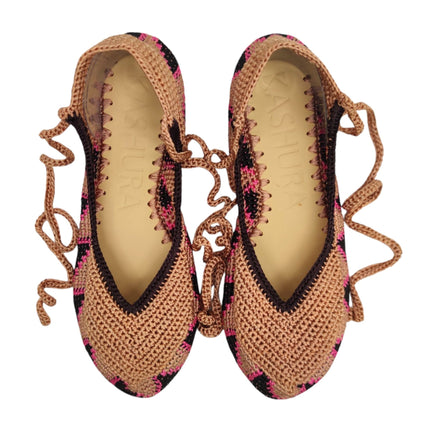 Scarpe Ballerina High Donna Ananas Brown