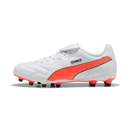 Scarpe Calcio Puma King Liga Bianca e Arancione FG/AG
