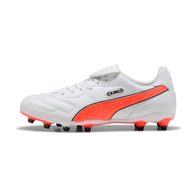 Scarpe Calcio Puma King Liga Bianca e Arancione FG/AG