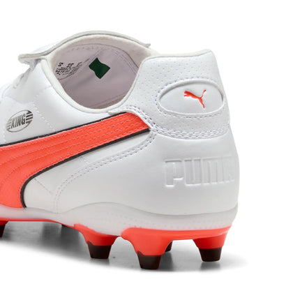 Scarpe Calcio Puma King Liga Bianca e Arancione FG/AG