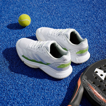 Scarpe da Padel Courtquick Donna Cloud White/Silver Metallic/Lucid Lemon