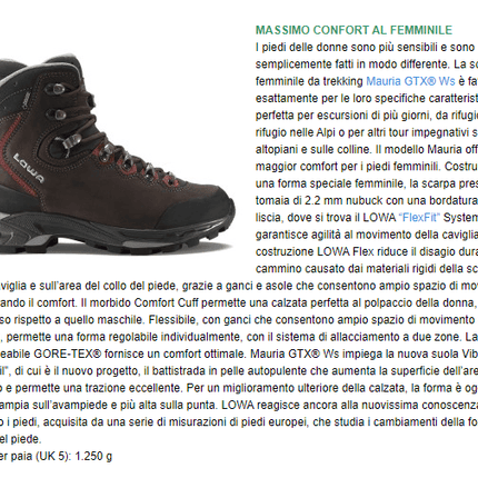 Scarpe Mauria GTX WS Donna