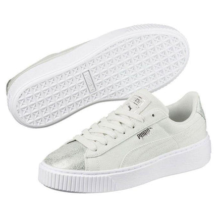 Scarpe Platform Canvas Donna Blue Flower/Silver