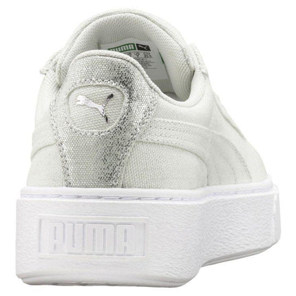 Scarpe Platform Canvas Donna Blue Flower/Silver