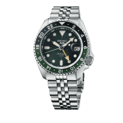 Seiko 5 Sports SSK035 – Automatico GMT, Quadrante Verde, 42,5mm, Acciaio, Codice prodotto SSK035