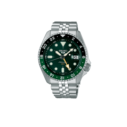 Seiko 5 Sports SSK035 – Automatico GMT, Quadrante Verde, 42,5mm, Acciaio, Codice prodotto SSK035