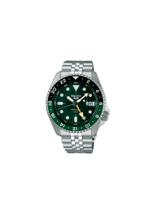 Seiko 5 Sports SSK035 – Automatico GMT, Quadrante Verde, 42,5mm, Acciaio, Codice prodotto SSK035